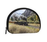 Bolsa pequeña para Guardar Toallas sanitarias y Maquillaje, Monedero para cosméticos de Mujer, diseño de Locomotora de Vapor