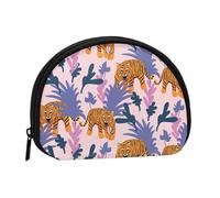 Bolsa pequeña para Guardar Toallas sanitarias y Maquillaje, Monedero para cosméticos de Mujer, diseño de Tigres en la Jungla