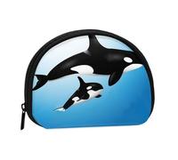 Bolsa pequeña para Guardar Toallas sanitarias y Maquillaje Orcas, Monedero para cosméticos de Mujer