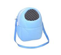 Bolsa pequeña para mascotas, funda de viaje de algodón transpirable para hámsters y erizos, bolsa de hombro portátil (azul)