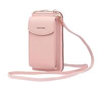 Bolsa pequeña para teléfono - 20 x 4,5 x 11 cm, monedero de poliuretano con cremallera, tarjetero compacto, cartera de viaje ligera | Elegante bolso multifuncional para teléfono para playa, viajes
