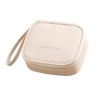 Bolsa periodística para niña, bolsillo periodístico con cremallera, portátil, piel sintética, bolsa menstrual, soporte para cojín de lactancia, bolsillos de almohada menstrual para cartera, primer