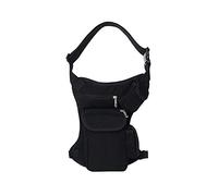 Bolsa Pierna Moto, Pernera Moto Bolsa de Lona for Cintura, Muslo, Pierna, Motociclismo, Paquete Rango Cadera, 1 ud(Black)