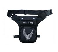 Bolsa pierna moto TEX EAGLE blanco pernera para moto algodón