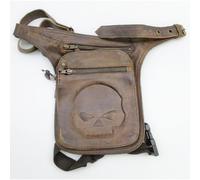 Bolsa pierna piel Roxton CRUNCH Deah Head marrón piel alta calidad