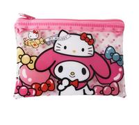 Bolsa plana de 50 aniversario, bonita bolsa de vinilo con cremallera, cartera para tarjetas y funda, bolsa Kawaii, 12 x 7,5 x 1 cm, Rosa My-meloday