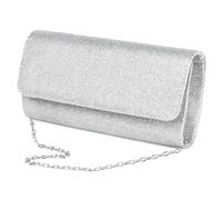 Bolsa Plateada De 1 Pieza, Color Sólido Simple Y Embrague Elee, Elee Para Mujeres, Decoración De Ropa De Fiesta De Baile, Adecuada Para Zapatos De Un Solo Hombro.