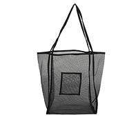Bolsa Playa,Bolsas de Playa Malla Bolsa de playa, Bolsa de juguete de playa extra grande y bolsas de bolsas for sujetar juguetes de playa Towel Super Market Mercado picnic for mujer(Black Color)