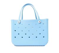Bolsa Playa, Bolso Playa Mujer Bolsa extragrande de verano de EVA for playa, cesta for mujer, bolsa de picnic, bolsa de mano impermeable con agujeros, bolsa de compras, bolsa de hombro(Sky blue,35 30