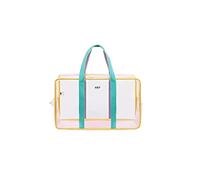 Bolsa Playa Verano Transparente A Prueba de Agua Playa de Gran Capacidad Bolsas de Asas de la Malla Vacaciones de Vacaciones Jelly Bag Mujer Bolso de Viaje (Color : Pink, Size : Large(MAX Length) 50c