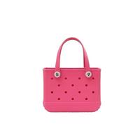 Bolsa Playa Versátil Cesta de almacenamiento verano impermeable EVA, mini bolso playa for mujer, compras, mano goma picnic, monederos(Rose)