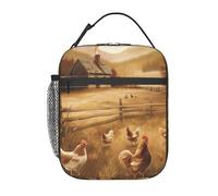 Bolsa Porta Alimentos Granja rural Reutilizable Bolsa del Almuerzo Polifuncional Almuerzo Porta Alimentos para Oficina Escuela Hombres