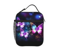 Bolsa Porta Alimentos Las mariposas brillan como estrellas Resistente Bolsas de Almuerzo Reutilizable Lunch Box para Trabajo Oficina Hombres