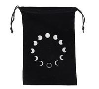 Bolsa porta cartas de tarot,Bolsa de baraja de tarot, Almacenamiento de piedra de terciopelo de 4,72 x 7,09 pulgadas con cordón, Bolsa de adivinación para guardar joyas, cristales, cartas de tarot, da