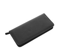 Bolsa Porta Tijeras de Peluquería para Dos Piezas, PU Negro | Ligera y Portátil, Ranuras Simples, para Salón y Viaje de Negocios, Diseño Bonito y Práctico