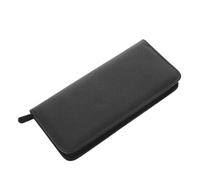Bolsa Porta Tijeras Profesional para Peluquería, PU Negro | Capacidad para Dos Piezas, Diseño Ranuras Simples, Formato de Mano para Salón y Barbería