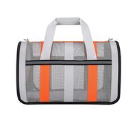 Bolsa portacachorros | 18,9 pulgadas portátil para mascotas | Bolsa de tela de poliéster con bolsillo lateral y almohadilla extraíble - Caja ventilada plegable para cálculo de viajes de camping