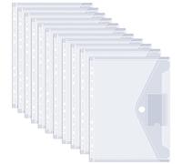 Bolsa portadocumentos A4, plástico de bolsillo A4 documentos carteras carpetas archivos para la organización de documentos para suministros de oficina escolar 30,5 x 24 cm 20 piezas