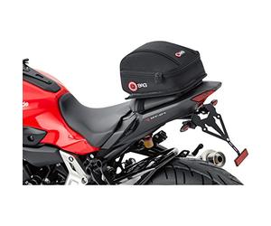 Bolsa portaequipajes trasera Qbag para moto03, equipaje para moto para asiento trasero, portaequipajes, bolsa portaequipajes para moto, capacidad de 5 litros, fácil de meter y sacar objetos, negra