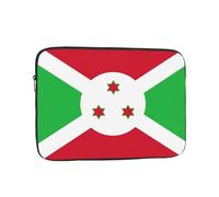 Bolsa portátil a prueba de golpes para laptop, diseño de bandera de Burundi, para viajes de negocios, trabajo, universidad, Black, 17 inch