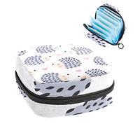 Bolsa portátil con diseño de erizo y corazón de dibujos animados, bolsa de almacenamiento para servilletas sanitarias, Varios colores, 4.7x6.6x6.6 in/12x17x17 cm