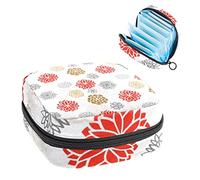 Bolsa portátil con diseño de flores japonesas para guardar servilletas sanitarias, Varios colores, 4.7x6.6x6.6 in/12x17x17 cm