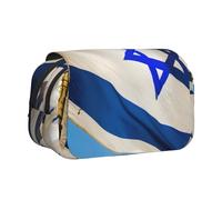 Bolsa portátil con estampado de bandera israelí para cosméticos, artículos de tocador, multiusos, bonita gran capacidad, uso diario