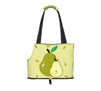 Bolsa portátil con estampado de pera de dibujos animados, ligera y transpirable, adecuada para sacar mascotas pequeñas.