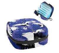 Bolsa portátil con patrón de flor de peonía blanca y bolsa de almacenamiento de tampones para servilletas sanitarias, Varios colores, 4.7x6.6x6.6 in/12x17x17 cm