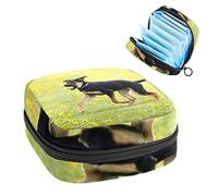 Bolsa portátil con patrón de perro, bolsa de almacenamiento para servilletas sanitarias, Varios colores, 4.7x6.6x6.6 in/12x17x17 cm