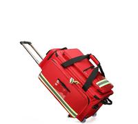 Bolsa portátil de primeros auxilios con ruedas, bolsa de lona médica de emergencia para exteriores de gran capacidad, vacía, bolsa de carrito médico con compartimentos extraíbles, ideal para EMT, EMS