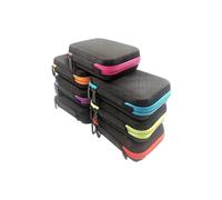 Bolsa portátil for aceites Esenciales de aromaterapia con 30 Compartimentos (1 ml - 3 ml). Organizador Universal frascos Aceite en Caja EVA para aceites Esenciales, Esmalte de uñas(Red)