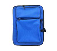 Bolsa portátil para bloc de bocetos, A3, impermeable, con correa para el hombro, para llevar pinceles, lápices, paleta, suministros para artistas, azul oscuro