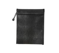 Bolsa portátil para documentos de efectivo, cierre de cremallera, resistente al fuego, impermeable, bolsa de seguridad para tarjetas de dinero (negro, 26 x 20 cm)