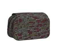Bolsa portátil para lápices de programación, con impresión de código, cosméticos, cosméticos, cosméticos, cosméticos, bolsas multiusos, bonita gran capacidad, uso diario