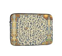 Bolsa portátil para laptop de 10 pulgadas, diseño de mapa del tesoro del laberinto, a prueba de golpes, bolsillo interior para negocios, viajes, escuela, oficina