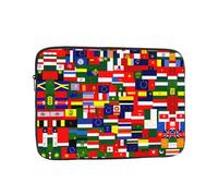 Bolsa portátil para laptop de 13 pulgadas, colección de bandera nacional, a prueba de golpes, bolsillo interior para negocios, viajes, escuela, oficina