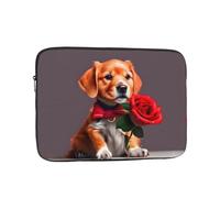 Bolsa portátil para laptop de 13 pulgadas, con estampado de perro parecido a un caballero, bolsillo interior a prueba de golpes para negocios, viajes, escuela, oficina