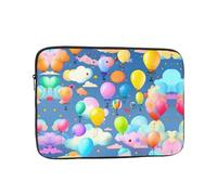 Bolsa portátil para laptop de 15 pulgadas, con impresión de globos coloridos a prueba de golpes, bolsillo interior para negocios, viajes, escuela, oficina