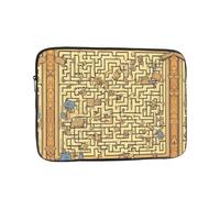 Bolsa portátil para laptop de 17 pulgadas, con impresión de laberinto del tesoro, bolsillo interior a prueba de golpes, para negocios, viajes, escuela, oficina