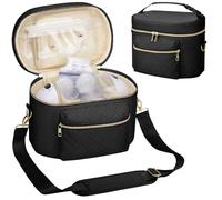 Bolsa portátil para sacaleches compatible con Willow/Elvie/Medela/Momcozy, funda de transporte portátil para madres lactantes y trabajadoras, bolsa de extracción con alfombrilla y correa para el