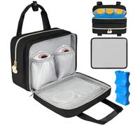 Bolsa portátil para sacaleches con Compartimento refrigerador, Bolsa de Viaje para Leche Materna Compatible con Willow, Elvie, Medela Pump & Momcozy S12 Pro y Botellas de Leche