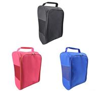 Bolsa portátil para zapatos de golf con paneles de malla ventilados para mayor transpirabilidad, material de poliéster reforzado, diseño espacioso adecuado para la mayoría de tamaños de zapatos de