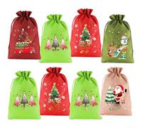 Bolsa preestablecida con cordón para festividades, 20 x 30 cm, reutilizable, para envolver fácilmente las festividades, para niños, fiestas, bondades, festivos, decoración festiva de varios colores (8