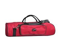 Bolsa profesional de trompeta 600D resistente al agua Oxford tela suave funda de transporte de espuma de algodón acolchado con correa de hombro ajustable bolsa - 4 colores - rojo