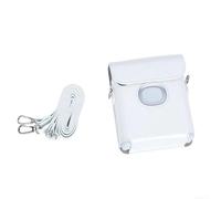 Bolsa protectora con forro suave para Instax Link Square 11x4 cm (blanco) | Ajuste cómodo personalizado, puerto de impresión para acceso, correa ajustable, forro de gamuza suave, apto para viajes
