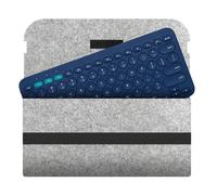 Bolsa protectora de almacenamiento para teclado Logitech K380, funda de viaje de fieltro con diseño de cubierta completa, organizador antigolpes a prueba de polvo para accesorios de teclado