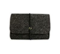 Bolsa protectora de fieltro suave para llevar la funda de almacenamiento para cargador, adaptador de corriente, portátil, ligera, bolsa de almacenamiento