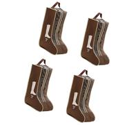 Bolsa Protectora Transparente para Zapatos, Cubiertas de Botas Impermeables y a Prueba de Polvo de PVC para Viajes y organización del hogar, Bolsa de Almacenamiento para Botas, 4 Uds