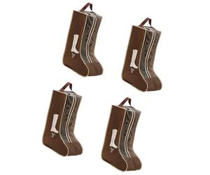 Bolsa Protectora Transparente para Zapatos, Cubiertas de Botas Impermeables y a Prueba de Polvo de PVC para Viajes y organización del hogar, Bolsa de Almacenamiento para Botas, 4 Uds